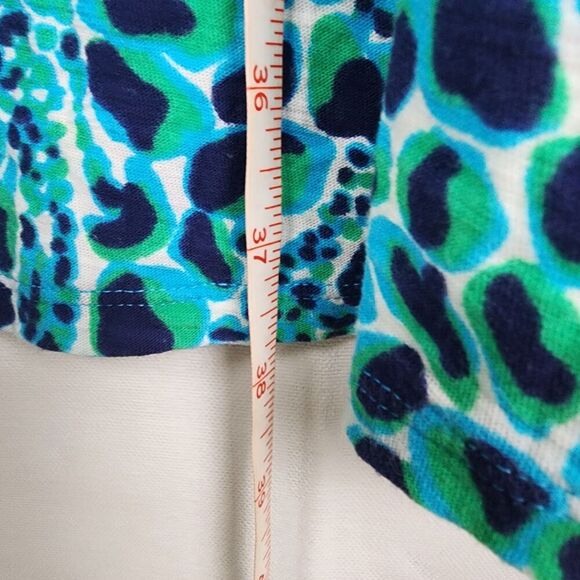 Lilly Pulitzer Blue Turquoise White Leopard Animal Print Dress Small Size Small - Picture 6 of 6